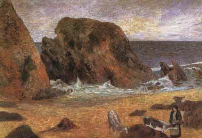 Paul Gauguin Seascape in brittany (mk07) France oil painting art